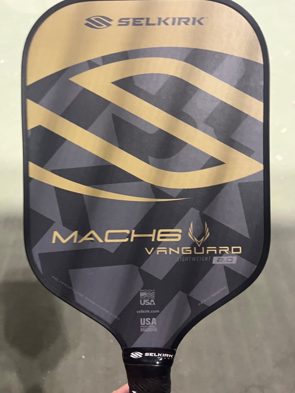 Selkirk Mach6 Vanguard 2.0 Pickleball Paddle in Gold and Black